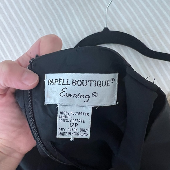 COPY - Papell boutique evening black gown size 12 p - Picture 2 of 2